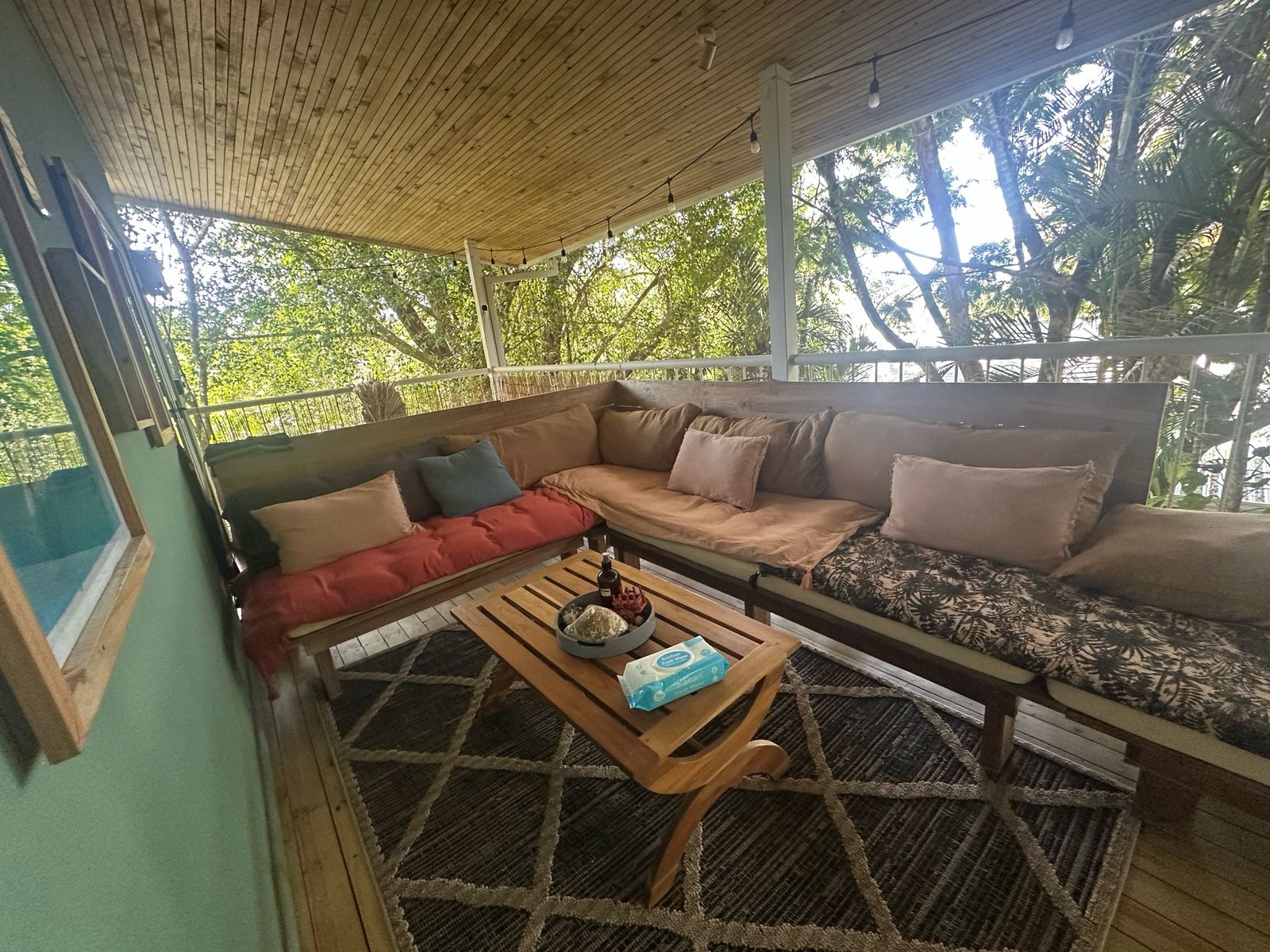 Private balcony surrounded by nature in Casa Mia near Santa Teresa